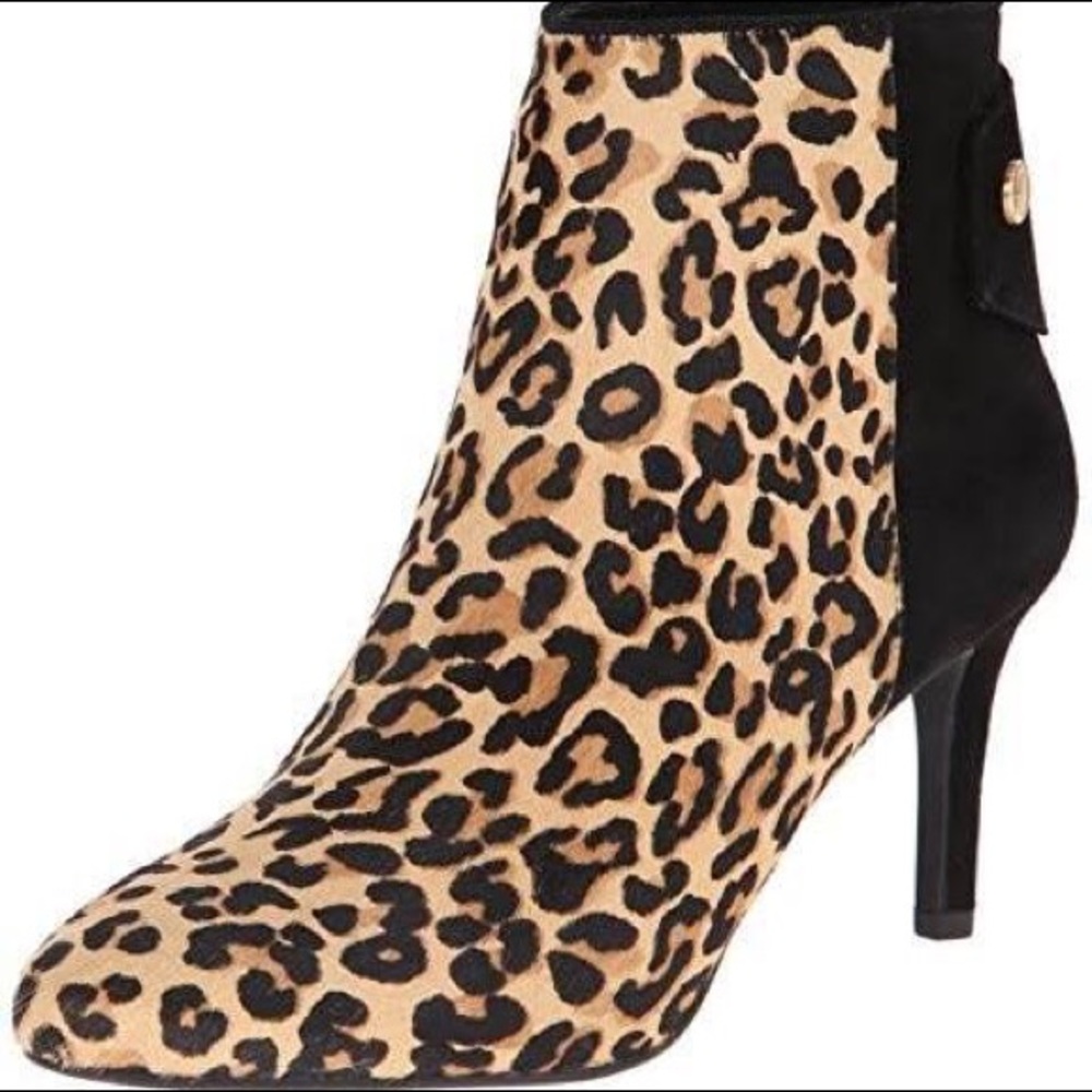 Cole Haan Claremont Leopard Calf Hair Booties
